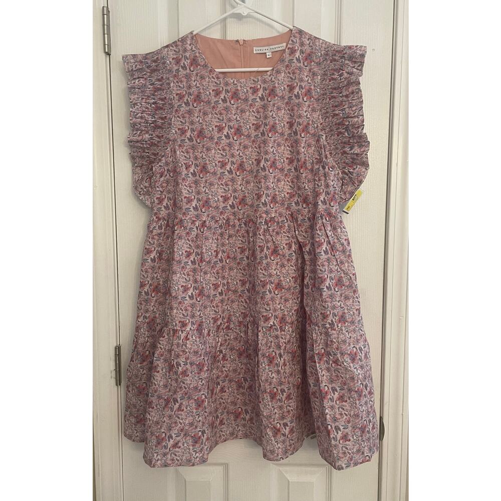 ENGLISH FACTORY Lg. Floral Babydoll Mini Dress, A66